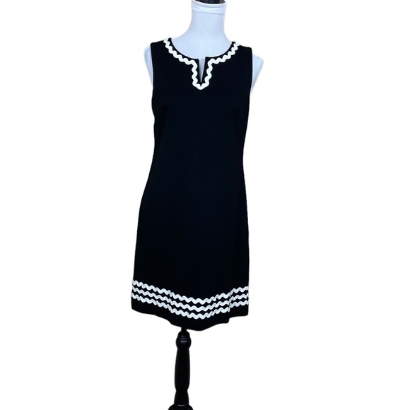 NWT Talbots “Ponte” Shift Dress With Trim - Picture 2 of 10